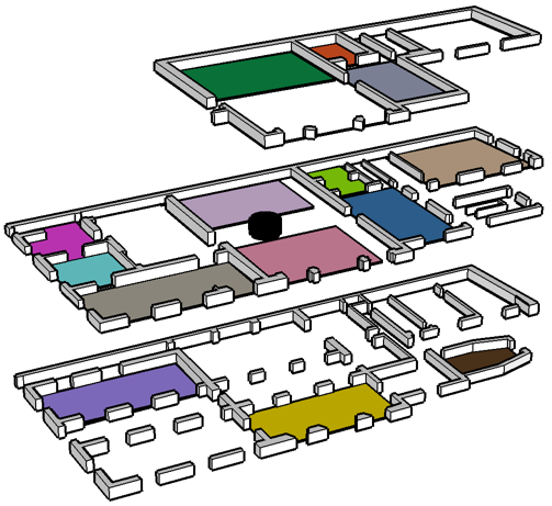 Plan en 3D du musée