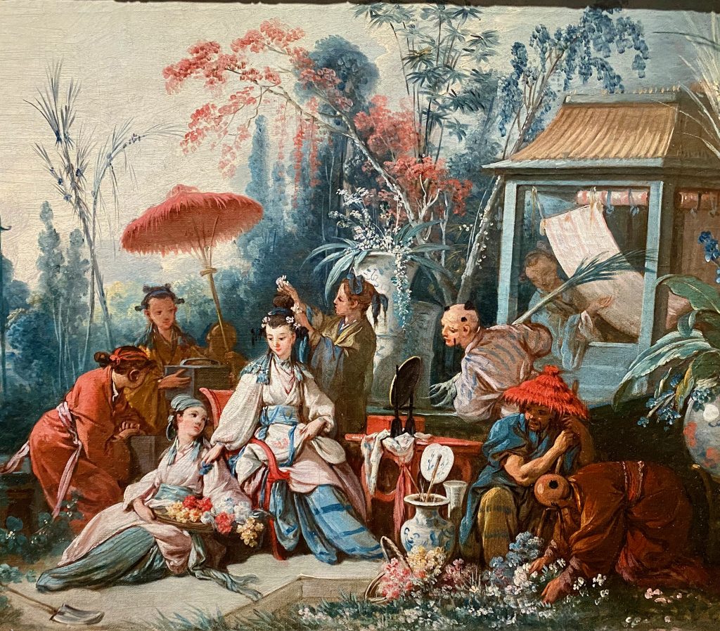 Tapisserie Murale Peinte à Main - Chine/Vietnam - 18ème Siècle - Art Ancien
